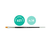 PINCEL PREMIUM SYNTHETIC PLANO 621 Nº 14 | 3 UNIDADES | (MILAN)